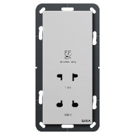 Rasierer-Steckdose 115-230V grau 2820015