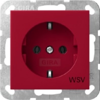 Socket outlet protective contact red 4188108
