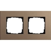 Abdeckrahmen 2fach hellbraun 0212221