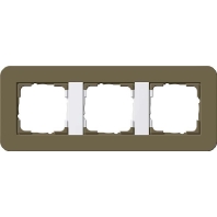 Abdeckrahmen 3fach Umbra/Reinwei� 0213416