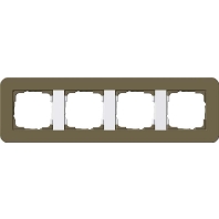 Abdeckrahmen 4fach Umbra/Reinwei� 0214416