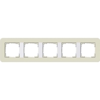 Abdeckrahmen 5fach Sand/Reinwei� 0215417