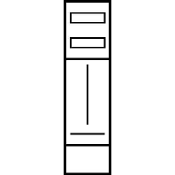 Meter panel 1 kWh-meters 2 rows ZU22