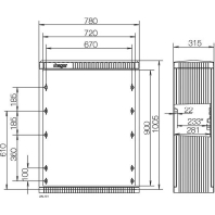 Kabelverteilerschrank Gr.1/1005, leer ZAL101
