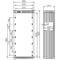 Kabelverteilerschrank Gr.0/1355, leer ZAL130