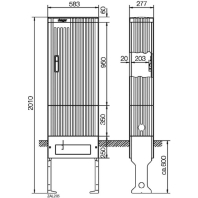 Verteilers�ule Baureihe 205 leer ZAL205