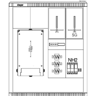Wandlermessschrank bis 250A, TN-S Netz ZAW132HH1