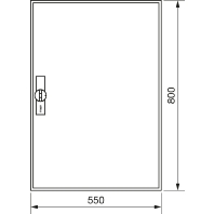 Empty meter cabinet IP44 800x550mm ZB12S