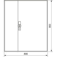 Empty meter cabinet IP44 950x800mm ZB23ES