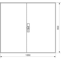 Empty meter cabinet IP44 950x1050mm ZB24ES