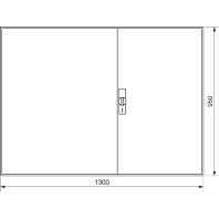 Empty meter cabinet IP44 950x1300mm ZB25S