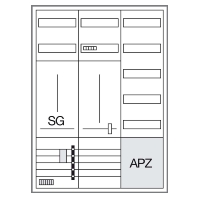 Equipped meter cabinet IP44 1100x800mm ZB332U19LS