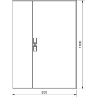 Empty meter cabinet IP44 1100x800mm ZB33ES