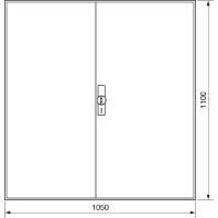 Empty meter cabinet IP44 1100x1050mm ZB34S