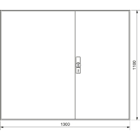 Empty meter cabinet IP44 1100x1300mm ZB35ES