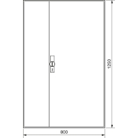 Zhlerschrank,universZ 1250x800x205,IP44 ZB43S