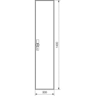 Empty meter cabinet IP44 1400x300mm ZB51S