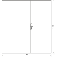 Empty meter cabinet IP44 1400x1300mm ZB55S