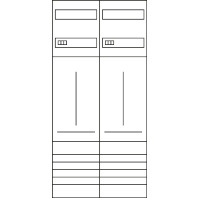 Meter panel 2 kWh-meters 0 rows ZK33X3