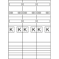 Meter panel 6 kWh-meters 0 rows ZL3EL26