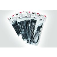 Cable tie 11x260mm black Softfix M (quantity: 8)