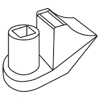 Mounting element for cable tie SBH3 PA6.6 BK