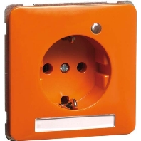 Steckdose SCHUKO orange LED ohne Krallen H80.651133SINALEDEK6