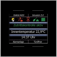 Glas-Farbdisplay 2,8Z 4Ta. +Temp.Sensor,sw LCN-GT4DB