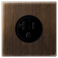 Steckdose US-Norm NEMA 20A 125V, Me. antik ME 2521-20 AT