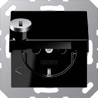 SCHUKO-Steckdose 16A250V Klappdeckel A 1520 BFKLSL SW