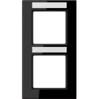 Rahmen 2-f Schriftf. senkr schwarz AC 582 BFNA SW