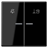 Cover plate for switch/push button black A RU KO5 M SW