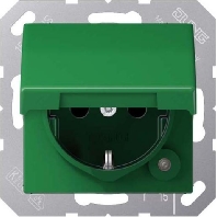 SCHUKO-Steckdose 16A250V Klappdeckel AS 1520 BFKL GN