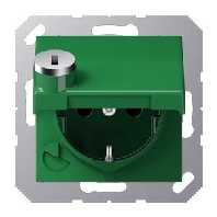 SCHUKO-Steckdose 16A250V Klappdeckel AS 1520 BFKLSL GN