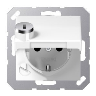 SCHUKO-Steckdose 16A�250V Klappdeckel AS 1520 BFKLSL WW