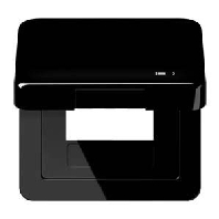 Frame 1-gang black CD 590 KL USB SW
