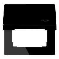 Frame 1-gang black LS 990 BFKL SOC SW