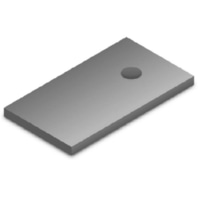 Adapterblech f.M10 50x90, alu 2002546