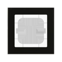 Glass cover frame 1-fold for 63 mm systems, Black BE-GTR163S.01
