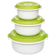 Mikrowellen-Topfset 0,5/1/1,5L MICRO FAMILY apfelgn