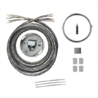 Drahtseil-Set 5m schwarz