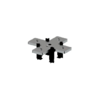 Coupler/connector X-shape for luminaires