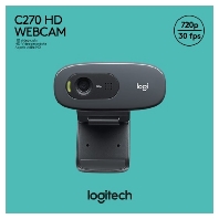 Webcam USB 3MP HD, sw, Retail LOGITECH C270