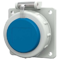 Panel mounted socket outlet with 17081