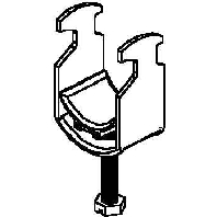 Cable clamp for strut 22...26mm BK 26 AL