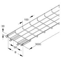 Gitterrinne 30x100x3000mm, CITO MTC 30.100 V