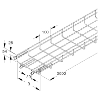 Gitterrinne 54x100x3000mm, CITO MTC 54.100 E3