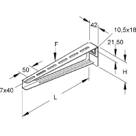 Bracket for cable support system 320mm KTAM 300