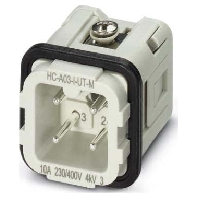 Kontakteinsatz Serie�D7,�3-pol+PE HC-A03-I-UT-M
