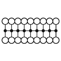 Verteilerblock PTFIX 18X1,5 BK